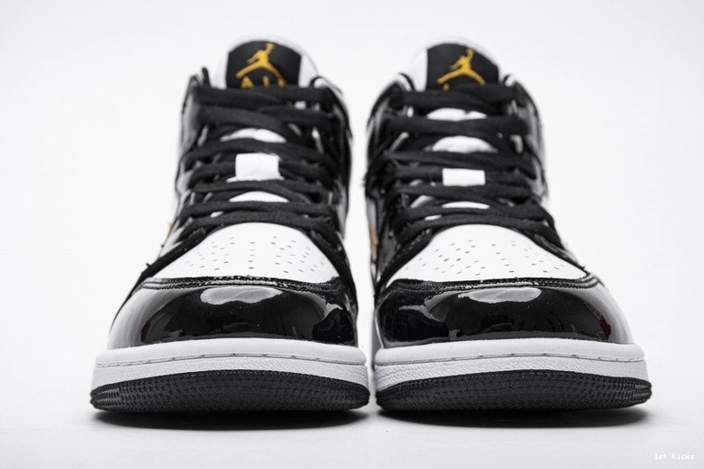 White   Patent Jordan 852542-007 Black 1 Mid Gold 0225